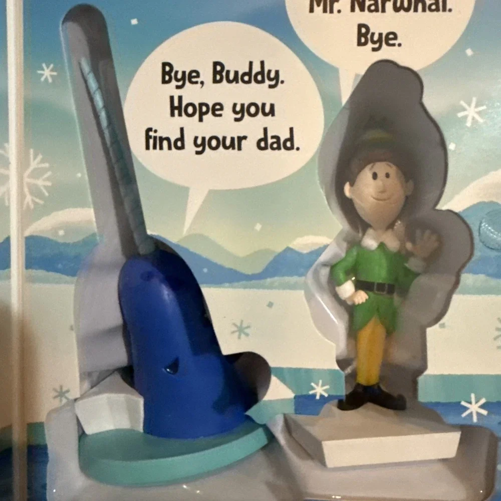 New Hallmark Ornaments Elf Buddy & Narwhal Christmas Tree‎ Ornament Set *NIB*